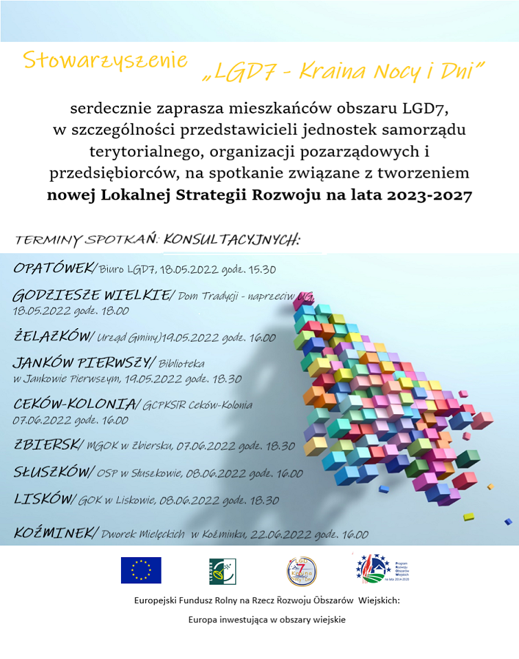 plakat spotkania konsultacyjne LGD7